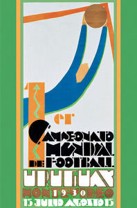 Logo der ersten Fussball WM 1930 in Uruguay