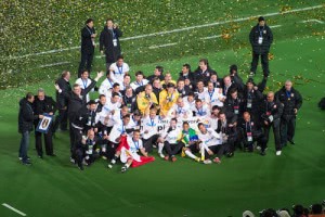 Corinthians Sao Paulo feiern den Klub WM Sieg 2012