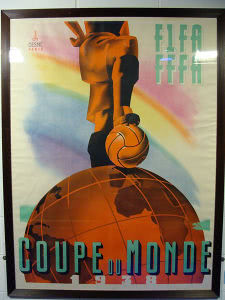 Plakat der Fussball WM 1938 in Frankreich