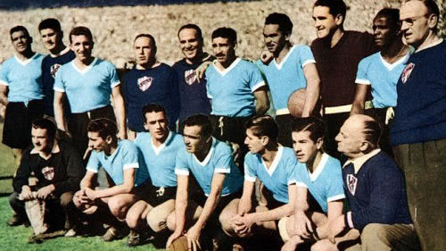 Gewinner Weltmeisterschaft 1950 Uruguay Teamfoto