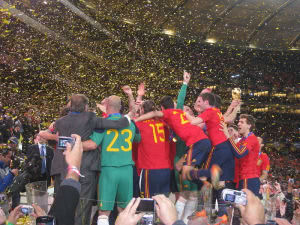 WM 2010 Sieger Spanien nach dem Gewinn des Titels