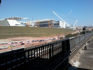 Das WM 2014 Stadion in Sao Paulo wird wohl rechtzeitig fertig