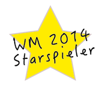 Starspieler der Fußball Weltmeisterschaft 2014 in Brasilien