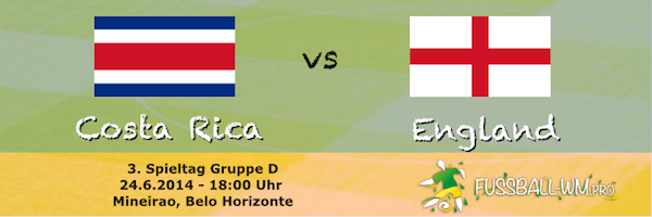 Costa Rica gegen England am 24. Juni 2014