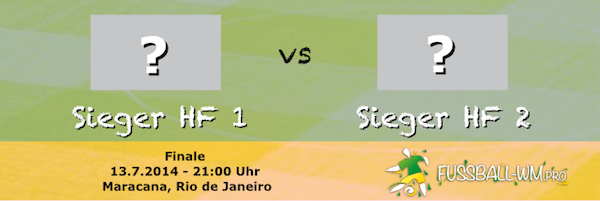 Finale der WM 2014 in Brasilien am 13. Juli in Rio de Janeiro