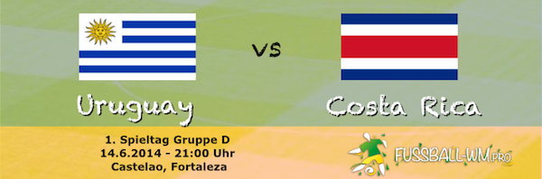 Uruguay gegen Costa Rica am 14. Juni bei der WM 2014