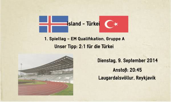 Sportwetten Tipp Türkei Island