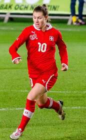 Die Schweizer Nationalspielerin Ramona Bachmann 