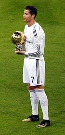 Cristiano Ronaldo mit Ballon d'Or