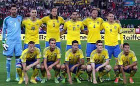 Schweden Teamfoto Fußballmannschaft