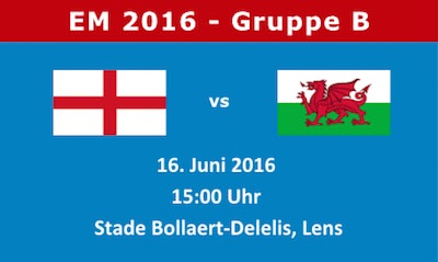 Vorschau zu England vs Wales am 16. Juni 2016