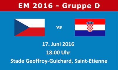 Tschechien Kroatien EURO 2016 17. Juni