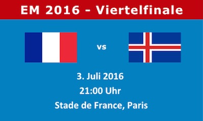 Frankreich - Island Viertelfinale Vorschau