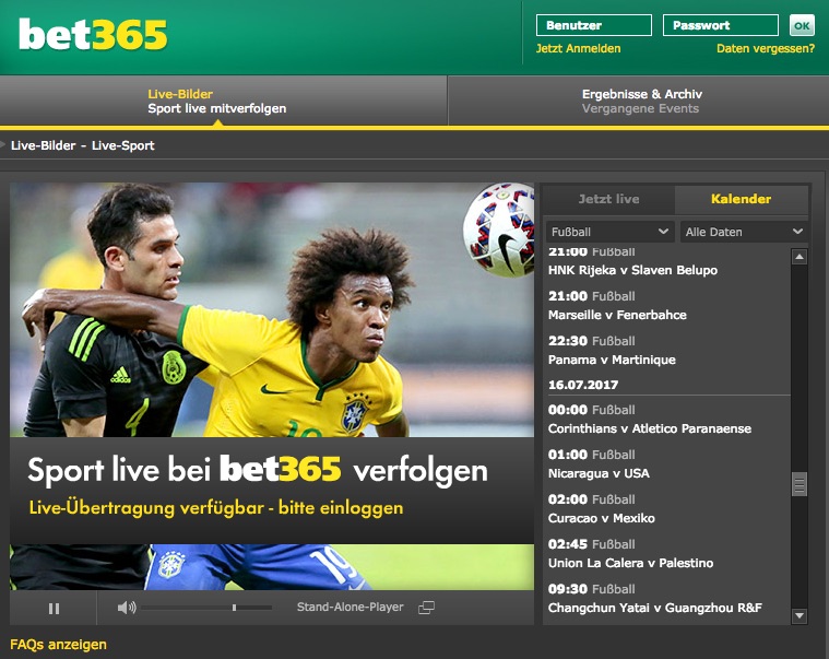 Gold Cup bet365 Live Stream & TV Übertragung 2017