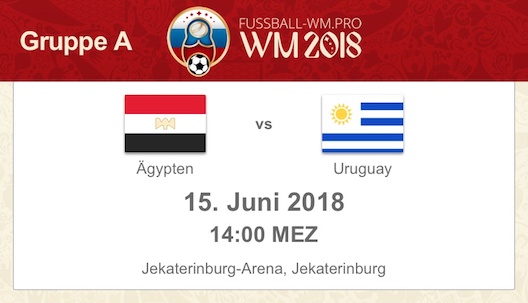 Ägypten vs. Uruguay bei der WM 2018