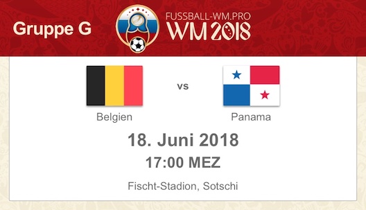 Vorschau Belgien - Panama bei der WM 2018