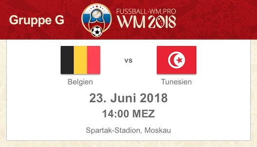 Belgien gegen Tunesien Vorschau WM 2018