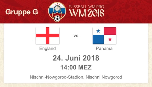 England vs. Panama bei der WM 2018