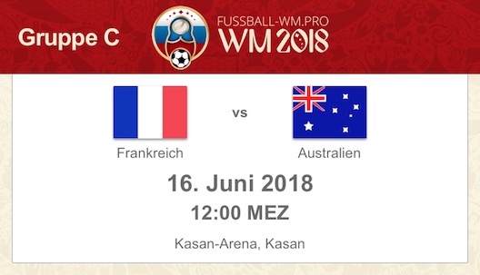 Frankreich vs. Australien bei der WM 2018