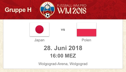 Japan gegen Polen WM 2018 Vorschau