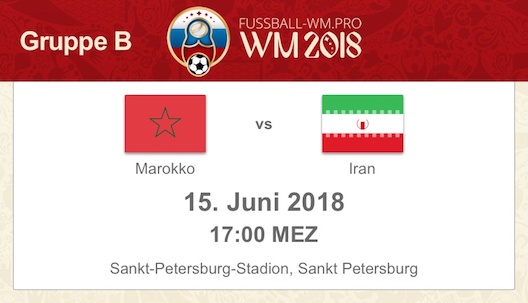 Spielvorschau Marokko vs. Iran bei der WM 2018
