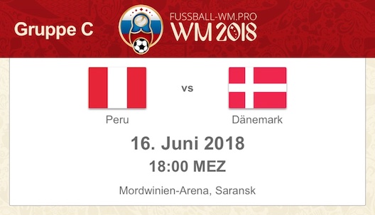 WM 2018 Spielvorschau: Peru vs. Dänemark