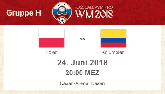 Polen gegen Kolumbien Vorschau WM 2018