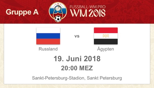 Russland gegen Ägypten Vorschau WM 2018