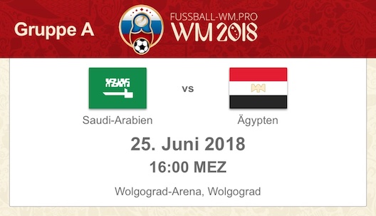 WM 2018 Vorschau Saudi-Arabien vs. Ägypten