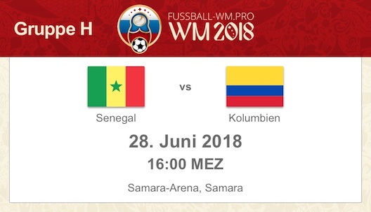 WM 2018 Prognose Senegal - Kolumbien