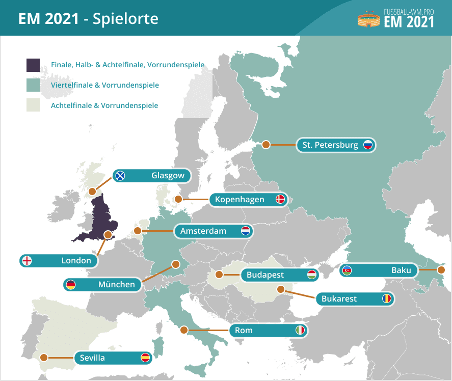 Em Spielorte 2021 Die 11 Orte Stadien Der Euro 2020