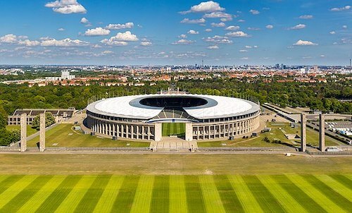 Das Olympiastadion in Berlin als EURO 2024 Spielort