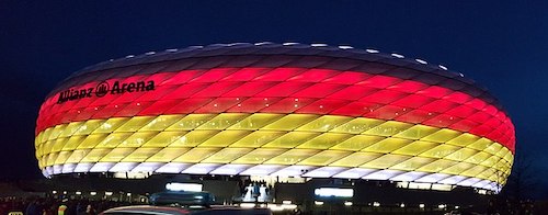 Die Allianz Arena in München als Austragungsort der EURO 2024
