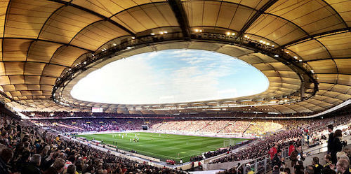 Die Mercedes-Benz-Arena bzw. Stuttgart Arena als Austragungsort der EM 2024 in Deutschland