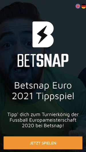 EM 2021 Gewinnspiel bei Betsnap