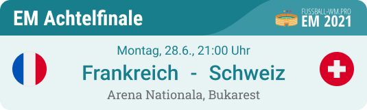 Spielvorschau und Prognose für Frankreich - Schweiz im EM 2021 Achtelfinale am 28. Juni