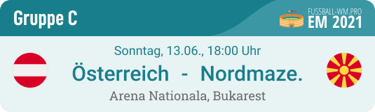 Spiel-Prognose & Vorschau für Österreich - Nordmazedonien am 13. Juni 2021 bei der EURO in Gruppe C