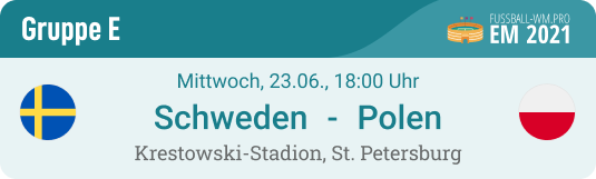 Spielvorschau mit Prognose und Wett-Tipp für Schweden - Polen am 23.6. bei der EM 2021