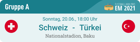 Spielvorschau und Prognose für Schweiz - Türkei am 20. Juni 2021 in EURO 2020 Gruppe A