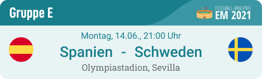 Prognose mit Spiel-Tipp für Spanien gegen Schweden am 14. Juni bei der EM 2021 (Gruppe E)