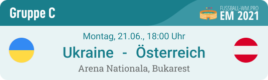 Prognose inkl. Spiel-Tipp für Ukraine - Österreich am 21. Juni 2021 in der EURO Gruppe C