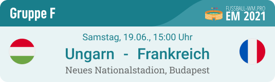 Prognose für Ungarn - Frankreich am 19.6.2021 in EURO 2020 Gruppe F in Budapest