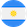 Runde Flagge von Argentinien