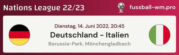 Tipp & Prognose mit Quoten für Deutschland gegen Italien in Nations League 2022/23 Liga A