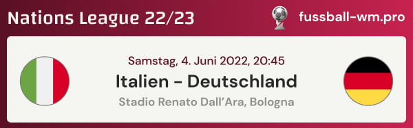 Prognose, Quoten und Tipp für Italien - Deutschland in der Nations League 2022/23