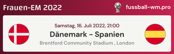 Dänemark vs. Spanien, Frauen EM 2022