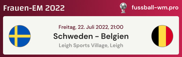 Schweden - Belgien Frauen EM Viertelfinale 2022