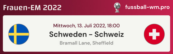 Prognose und Tipp für Schweden - Schweiz bei der Frauen-EM 2022 in Gruppe C