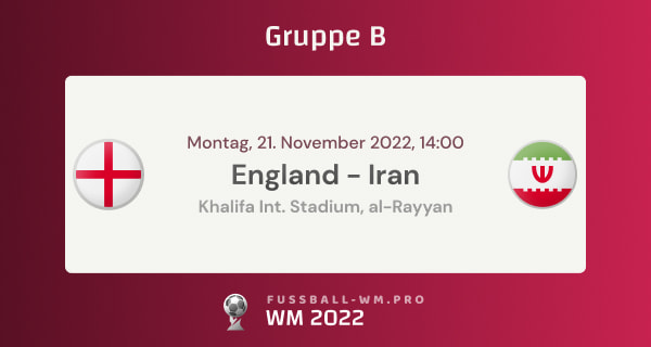 Tipps, Quoten & Prognose für England - Iran in Gruppe B der WM 2022