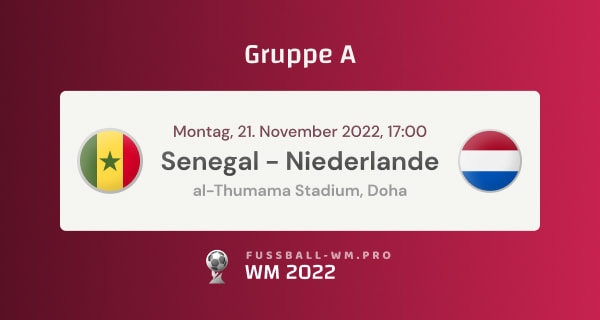 Prognose mit Quoten für Senegal - Niederlande in WM 2022 Gruppe B